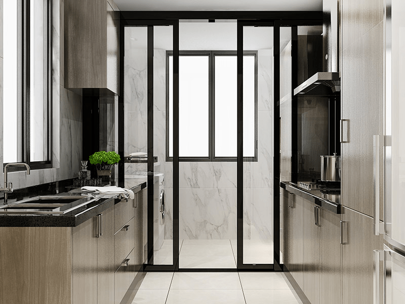 Pintu aluminium dapur